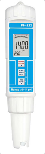 PH222 Pen type pH meter with electrode, ATC