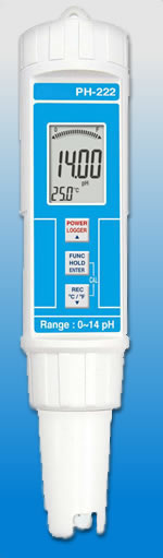 PH222 Pen type pH meter with electrode, ATC